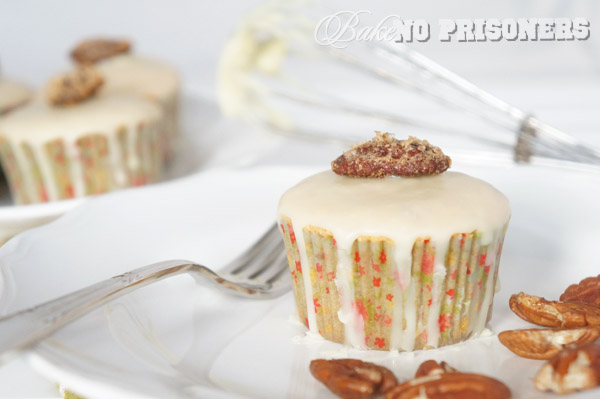 White Chocolate Pecan Cupcakes